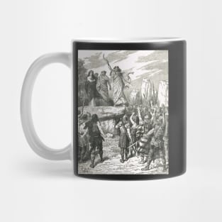 Druids inciting Britons against the Romans.  Roman conquest of Britain 43–84 AD Mug